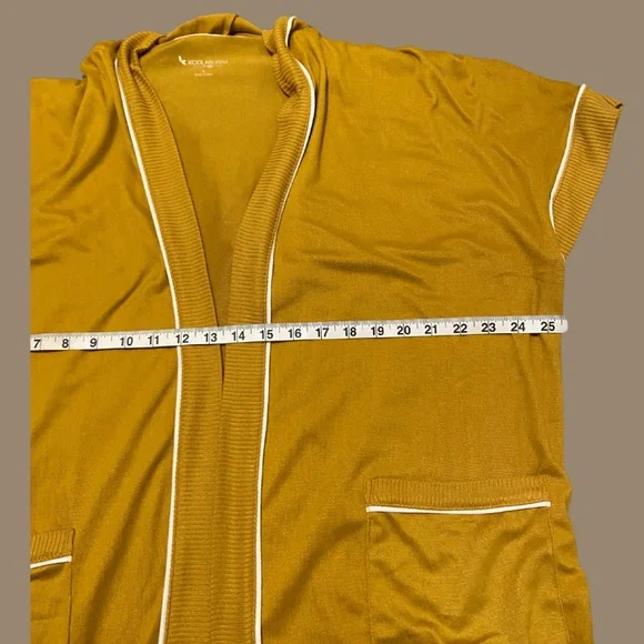 Koolaburra by UGG Cloud Jersey Short Sleeve Cardigan-Chai Tea - Picture 7 of 10